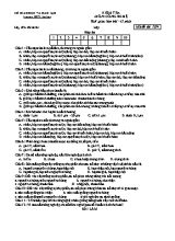 Đề kiểm tra học kì I môn Công nghệ Lớp 10 - Mã đề 209 - Trường THPT Lê Lợi